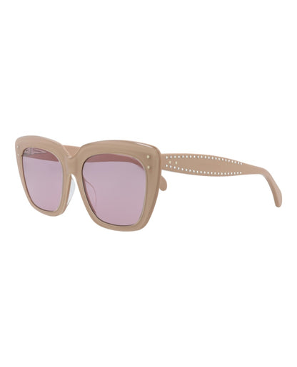 Alaia Square-Frame Acetate Sunglasses Nude Violet (AA0050S-30010089-003)