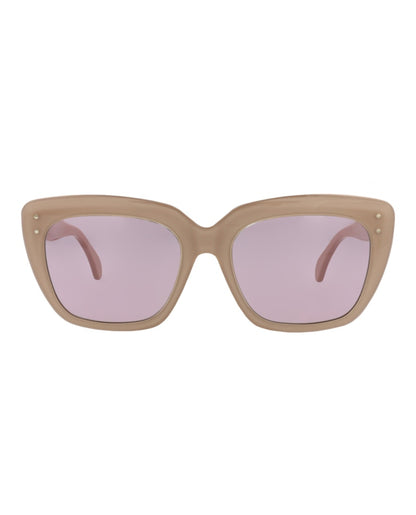 Alaia Square-Frame Acetate Sunglasses Nude Violet (AA0050S-30010089-003)