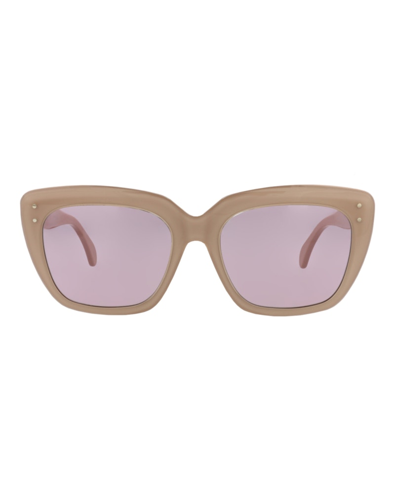 Alaia Square-Frame Acetate Sunglasses Nude Violet (AA0050S-30010089-003)