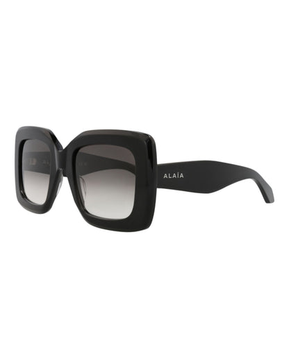 Alaia Square-Frame Recycled Acetate Sunglasses Black Black Grey (AA0065S-30014218-002)