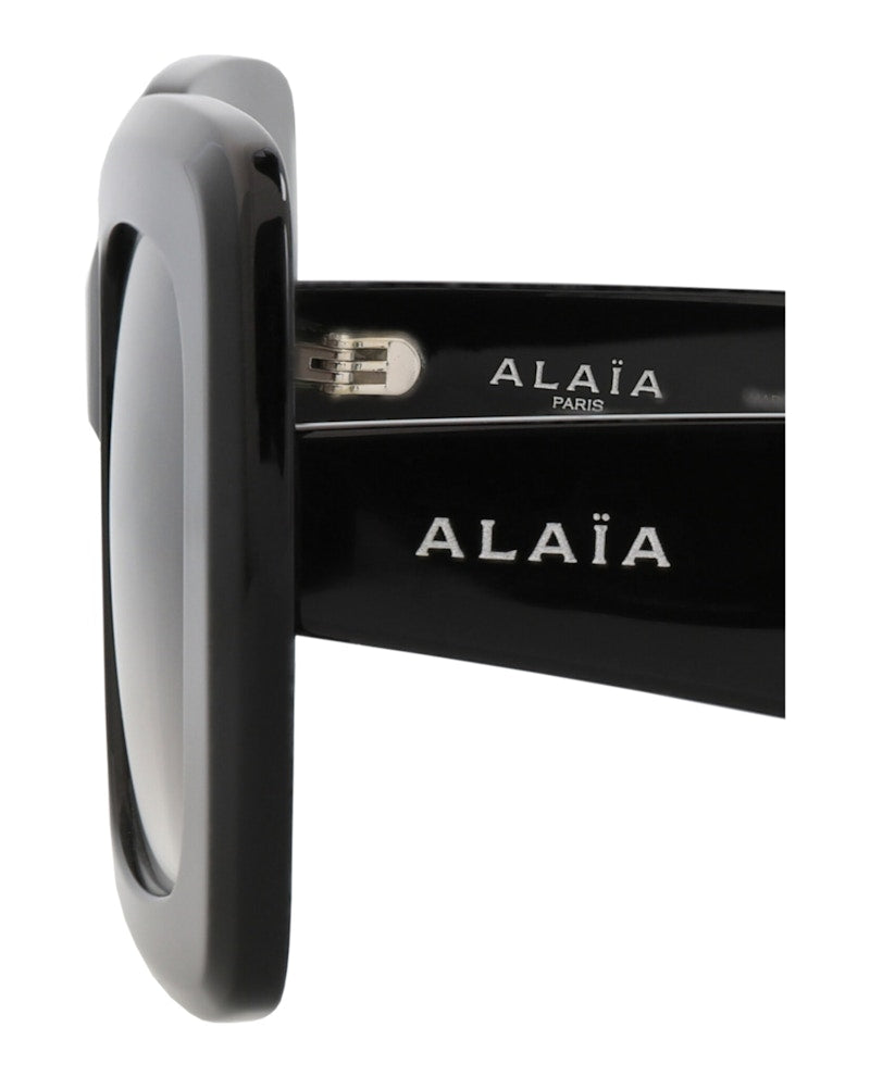 Alaia Square-Frame Recycled Acetate Sunglasses Black Black Grey (AA0065S-30014218-002)