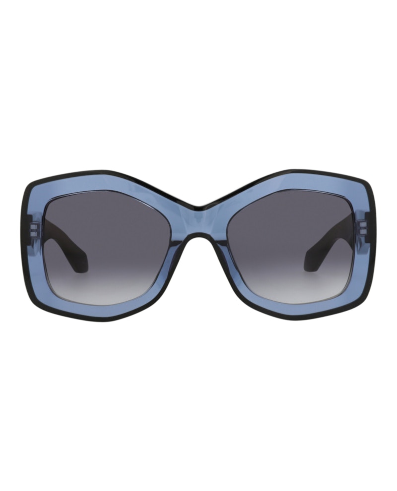 Alaia Square-Frame Recycled Acetate Sunglasses Blue Black Grey (AA0066S-30014220-003)