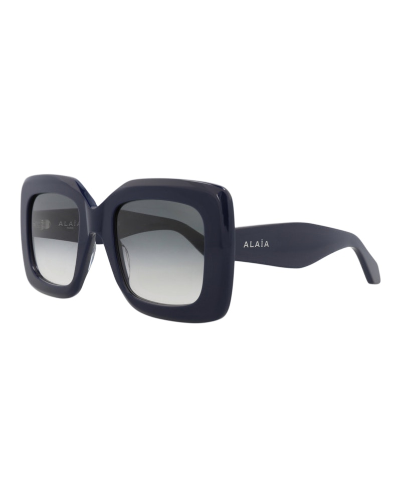 Alaia Square-Frame Recycled Acetate Sunglasses Blue Blue Grey (AA0065S-30014218-003)