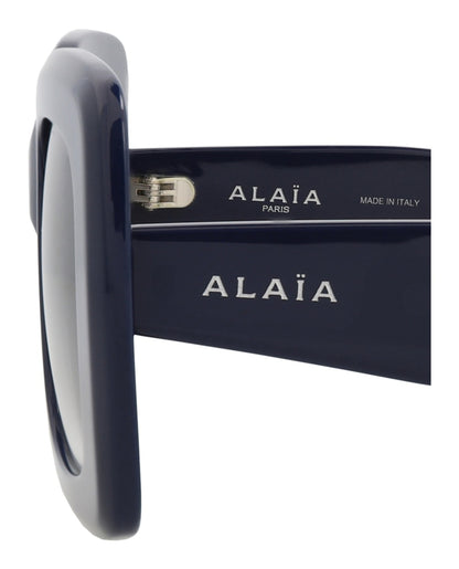 Alaia Square-Frame Recycled Acetate Sunglasses Blue Blue Grey (AA0065S-30014218-003)