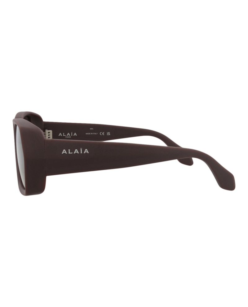 Alaia Square-Frame Recycled Acetate Sunglasses Burgundy Burgundy Grey (AA0082S-30015371-003)