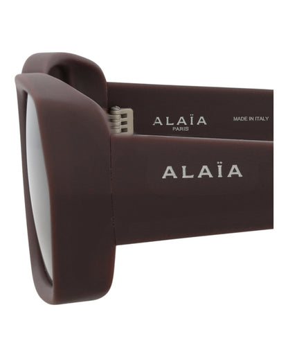 Alaia Square-Frame Recycled Acetate Sunglasses Burgundy Burgundy Grey (AA0082S-30015371-003)