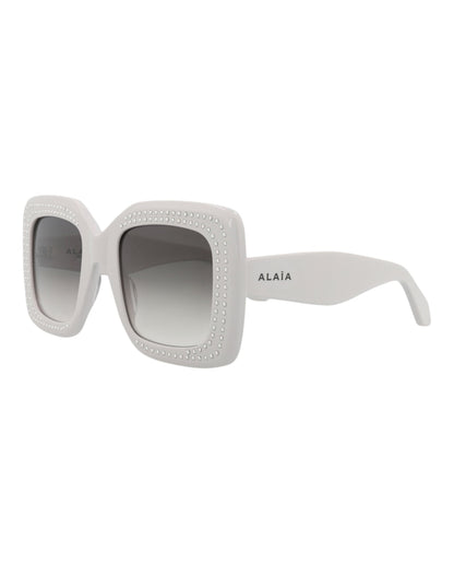 Alaia Square-Frame Recycled Acetate Sunglasses Grey Grey Grey (AA0065S-30014218-001)