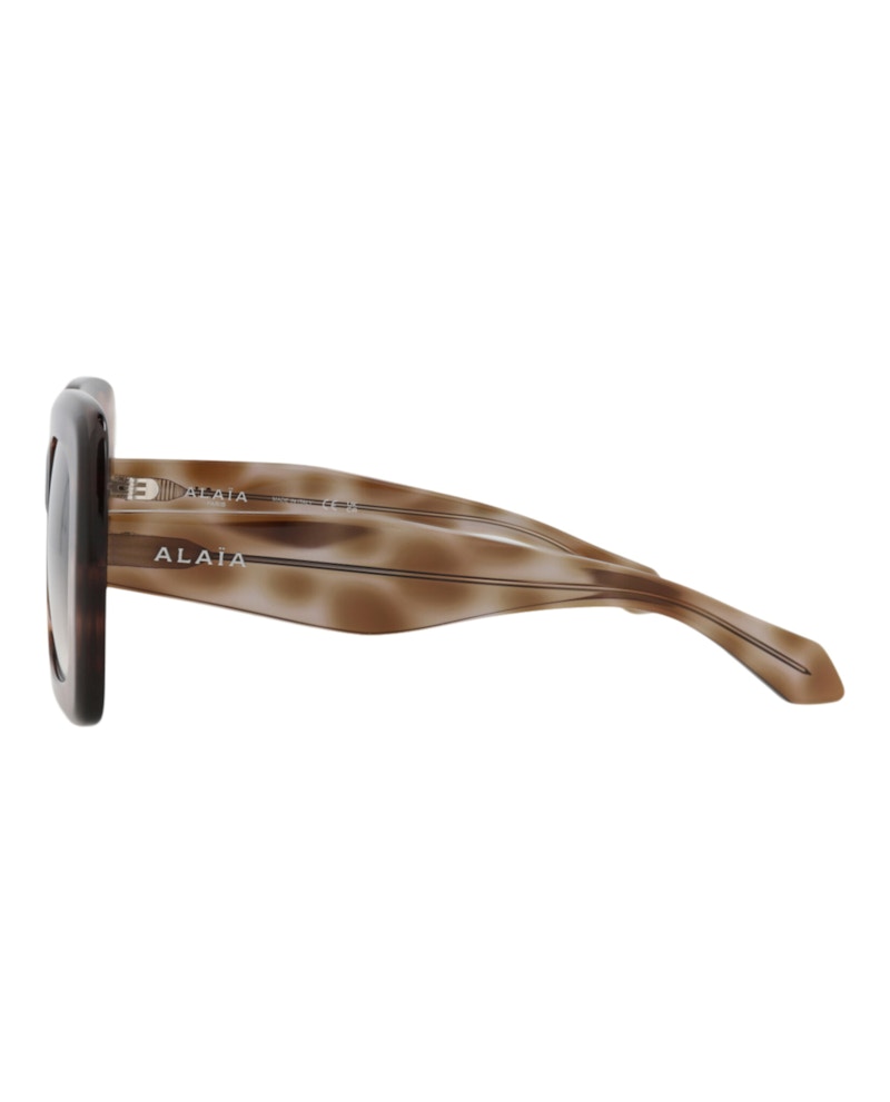 Alaia Square-Frame Recycled Acetate Sunglasses Havana Havana Grey (AA0065S-30014218-004)
