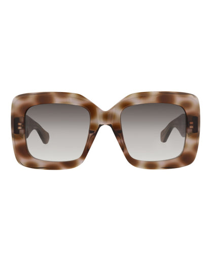 Alaia Square-Frame Recycled Acetate Sunglasses Havana Havana Grey (AA0065S-30014218-004)