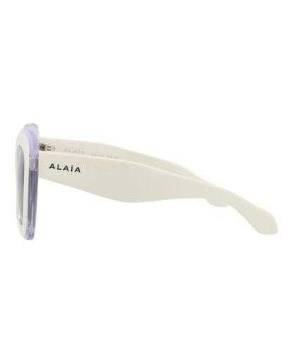 Alaia Square-Frame Recycled Acetate Sunglasses White White Grey (AA0072S-30014380-002)
