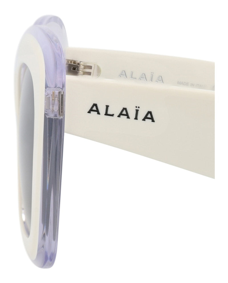 Alaia Square-Frame Recycled Acetate Sunglasses White White Grey (AA0072S-30014380-002)