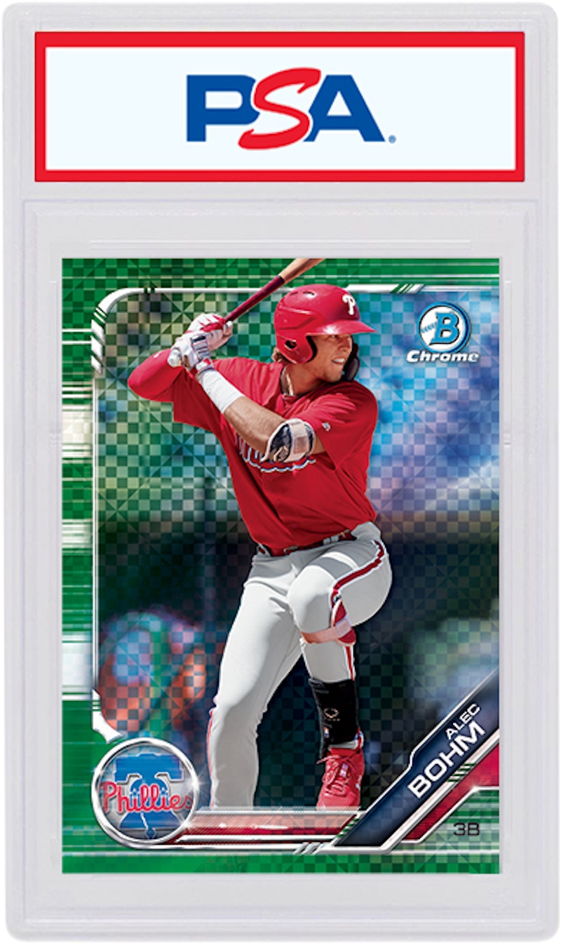 Alec Bohm 2019 Bowman Chrome X Green X-Fractor /31 BCP-163 (PSA or BGS Graded)