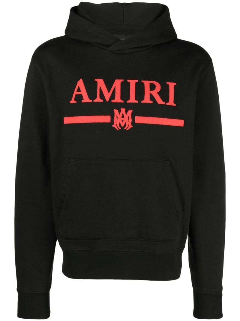 AMIRI Browns Fashion Logo Applique Hoodie Black/Red