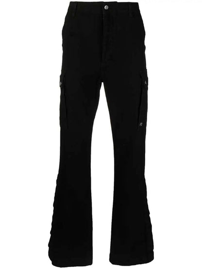 AMIRI Cargo Kick Flare Denim Jeans Black