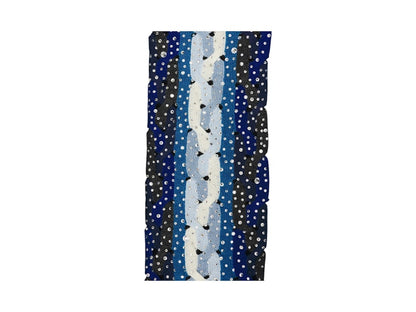 AMIRI Crystal Cable Knit Polo Black/Blue