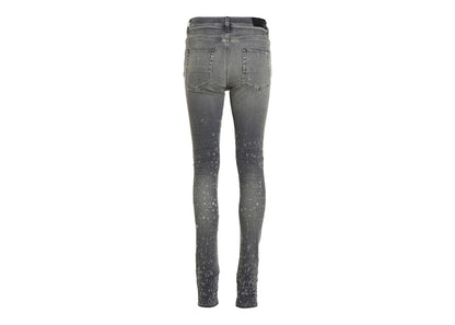 AMIRI Distressed Paint Splatter Fitted Jeans Grey/Multi