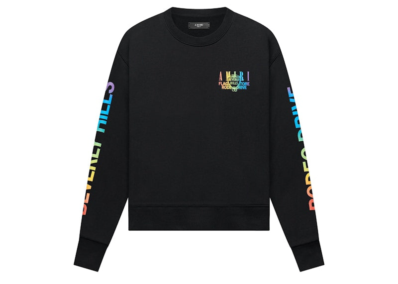 AMIRI Exclusive Beverly Hills Crewneck Black/Rainbow