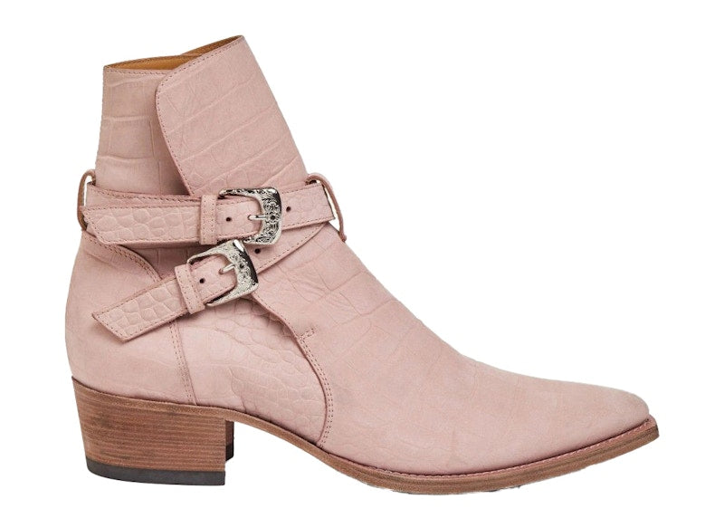 AMIRI Jodhpur Boots Salmon Croc