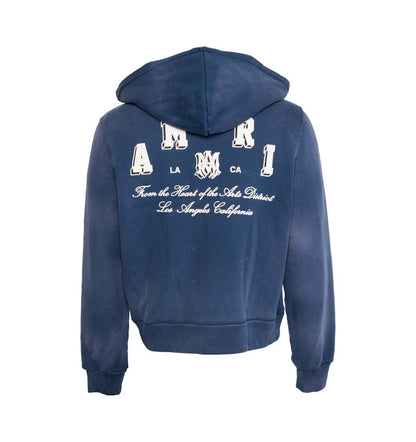 AMIRI Vintage Collegiate Zip Hoodie Blue