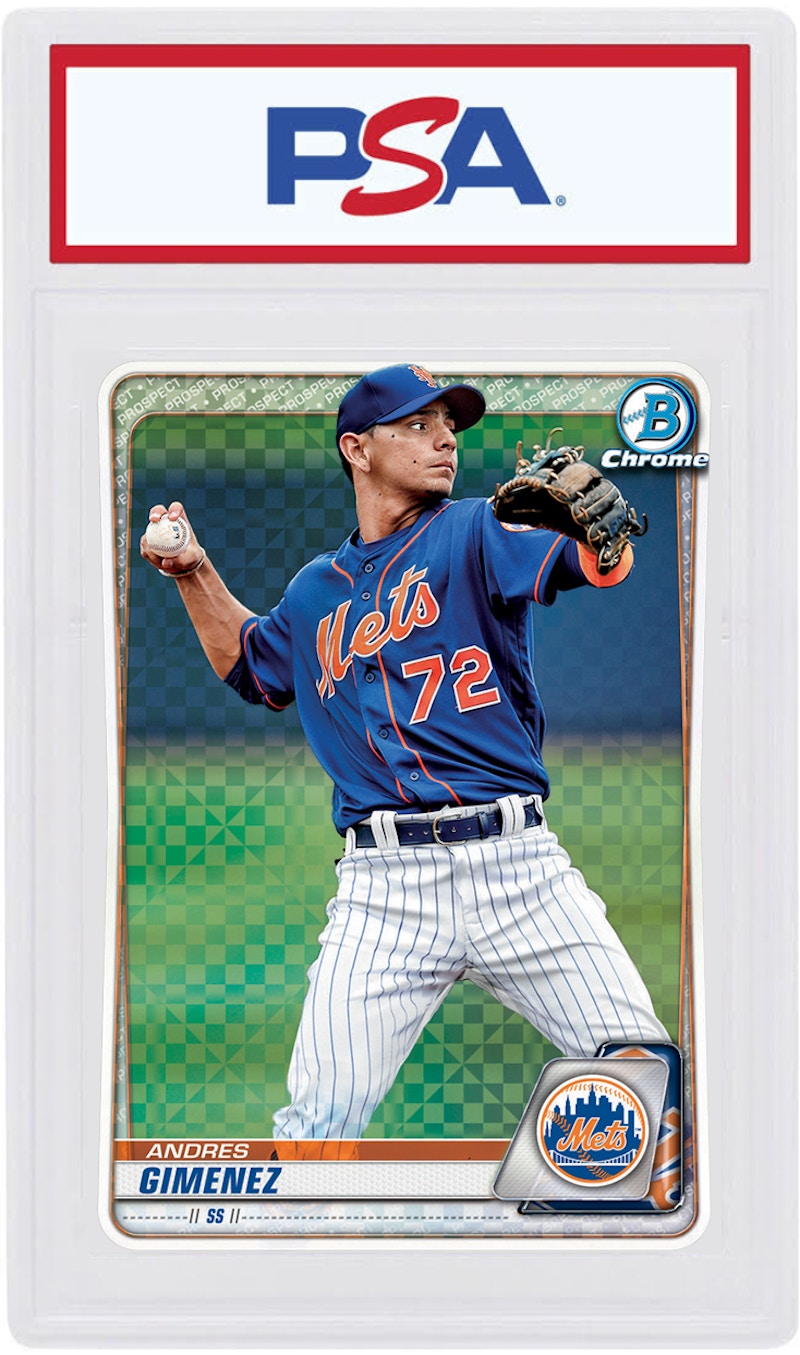 Andres Gimenez 2020 Bowman Chrome X Gold X-Fractor /3 #BCP-186 (PSA or BGS Graded)