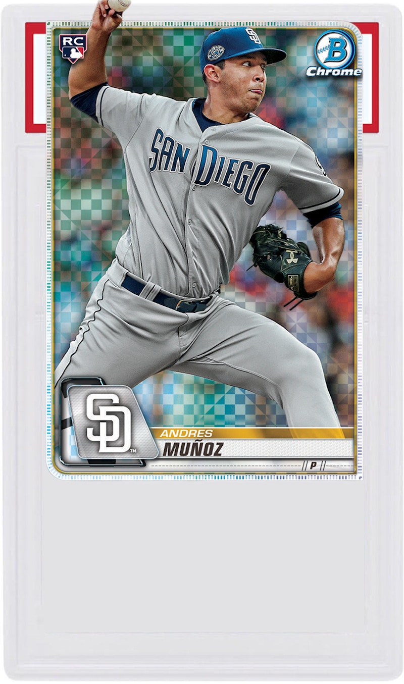 Andres Mu–oz 2020 Bowman Chrome X Rookie Gold X-Fractor /3 #7