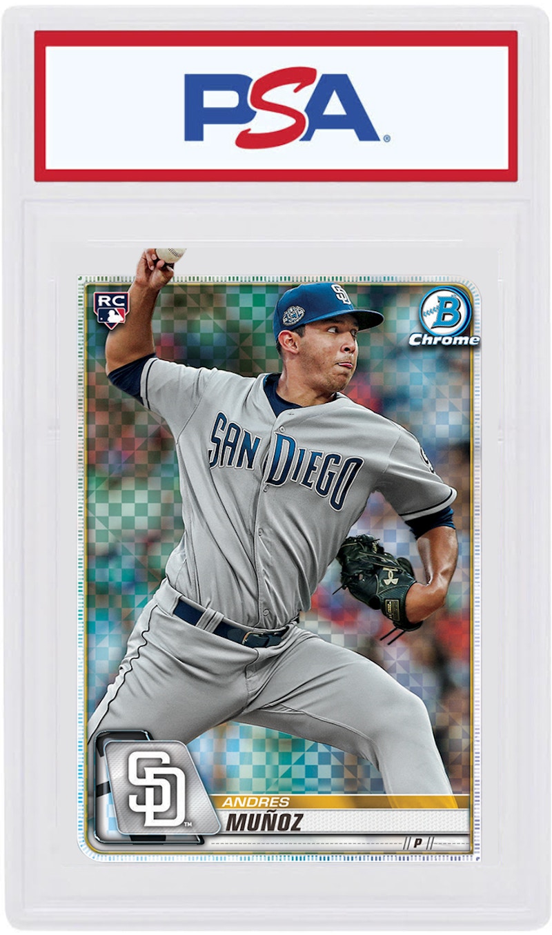 Andres Mu–oz 2020 Bowman Chrome X Rookie Green X-Fractor /31 #7 (PSA or BGS Graded)