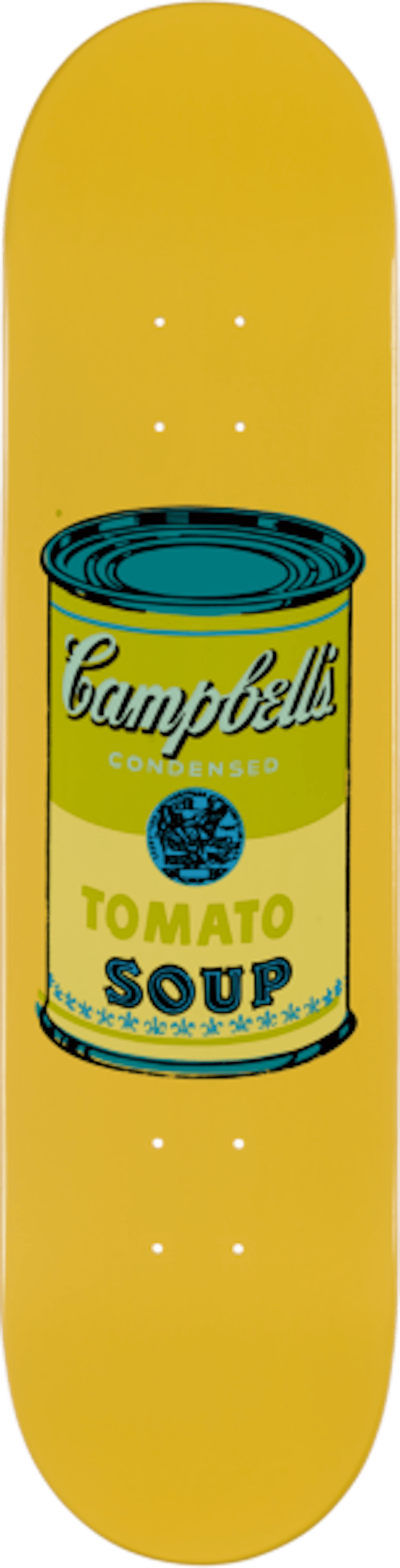 Andy Warhol Coloured Campbell's Soup Beige Skateboard Deck Yellow