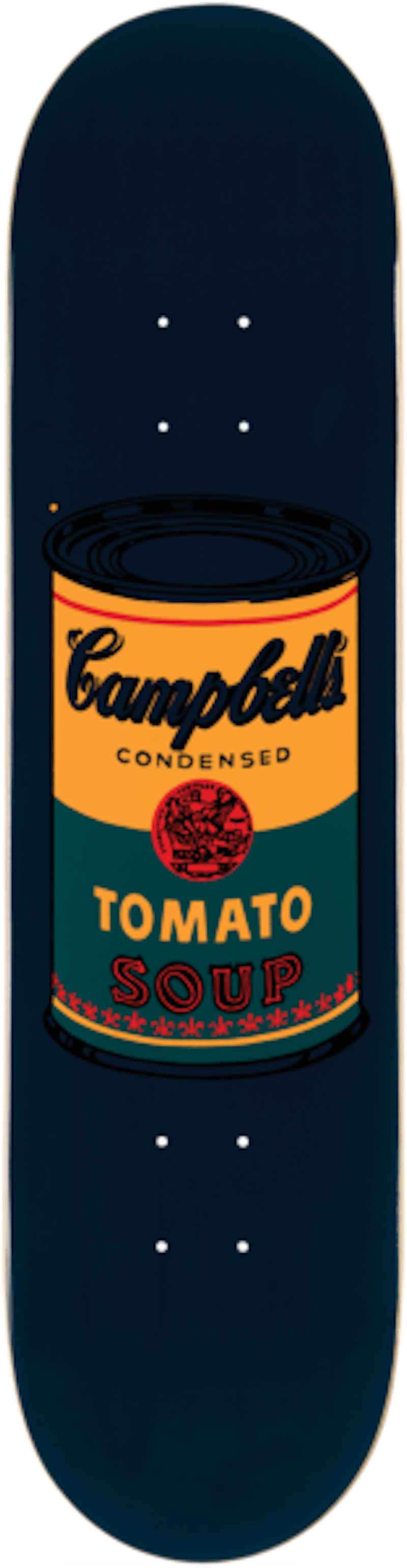 Andy Warhol Coloured Campbell's Soup Teal Skateboard Deck Blue