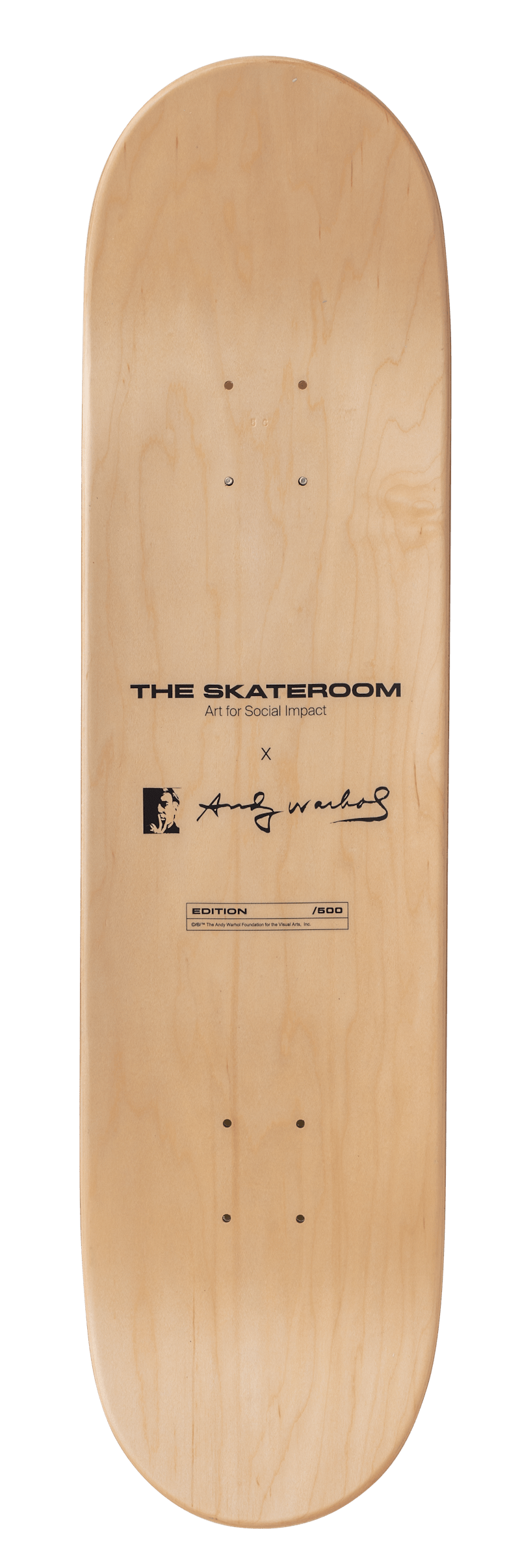 Andy Warhol The Skate Room Collectible Skate Deck White
