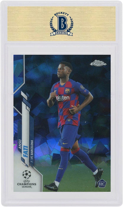 Ansu Fati 2019 Topps Chrome UEFA Sapphire Rookie #45 (PSA or BGS Graded)