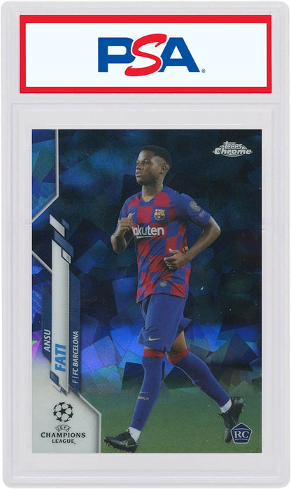 Ansu Fati 2019 Topps Chrome UEFA Sapphire Rookie #45 (PSA or BGS Graded)