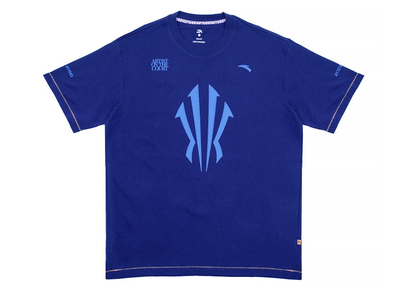 Anta x Kyrie Irving Logo Basketball Tee Ink Blue