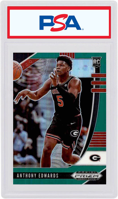 Anthony Edwards 2020-21 Panini Prizm Draft Picks Basketball Rookie Green #41 (PSA or BGS Graded)