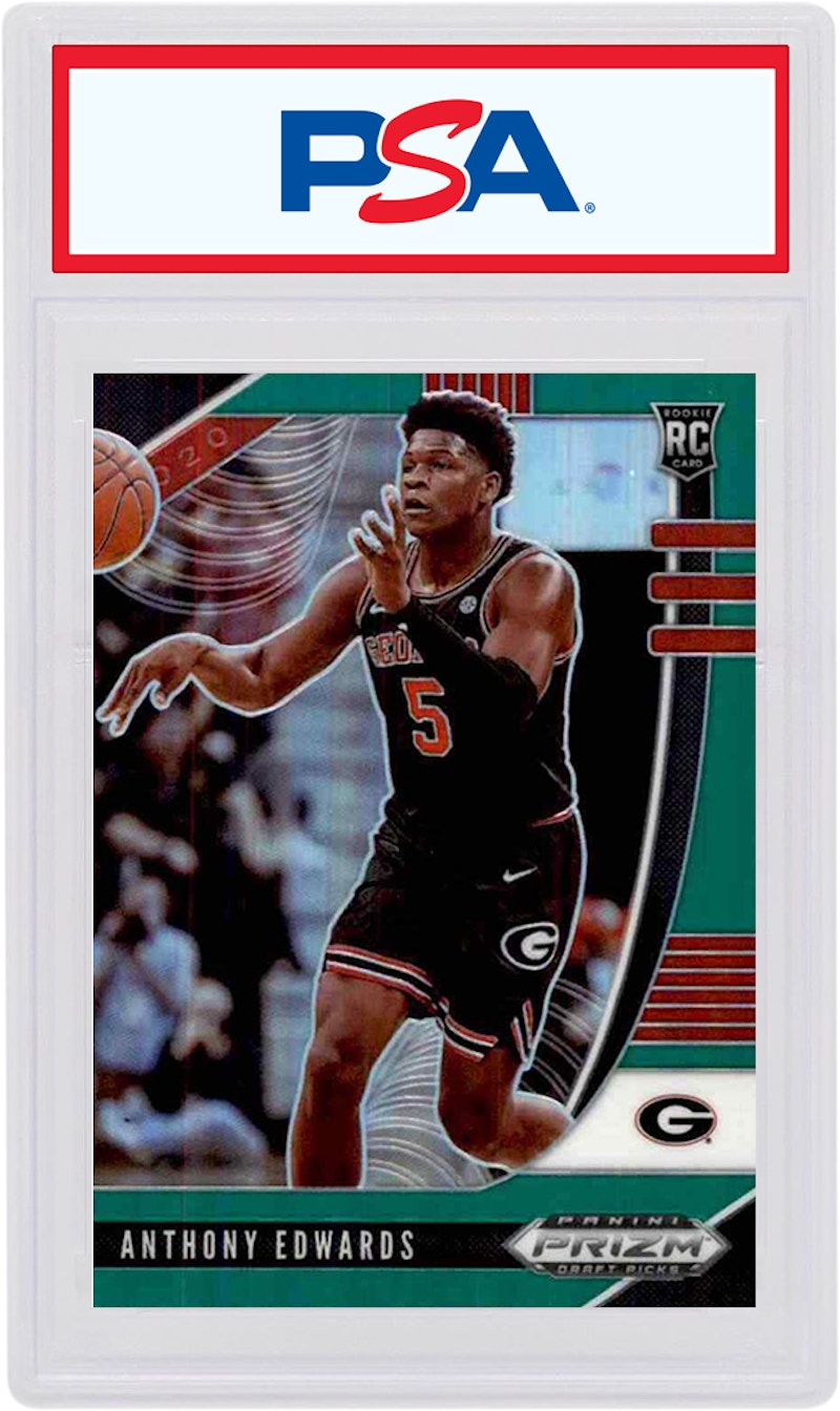 Anthony Edwards 2020-21 Panini Prizm Draft Picks Basketball Rookie Green #41 (PSA or BGS Graded)