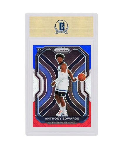 Anthony Edwards 2020 Panini Prizm Rookie Red/White/Blue #258 (PSA or BGS Graded)