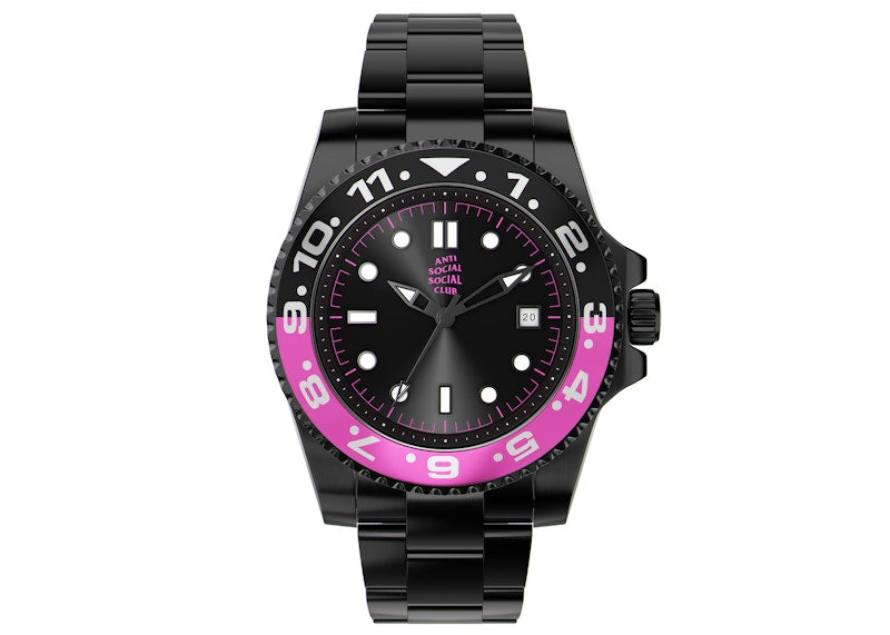 Anti Social Social Club 2Face Watch Black/Purple