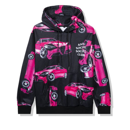 Anti Social Social Club 3AM On Melrose All Over Hoodie Black/Pink