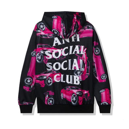 Anti Social Social Club 3AM On Melrose All Over Hoodie Black/Pink