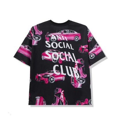 Anti Social Social Club 3AM On Melrose All Over Tee Black/Pink