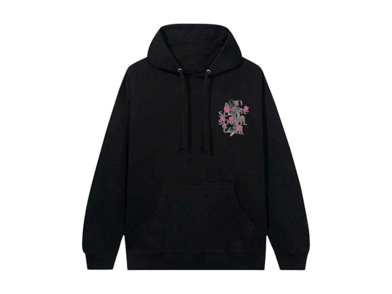 Anti Social Social Club 3M Reflective Japanese Koy Pullover Hoodie Black