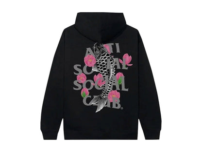 Anti Social Social Club 3M Reflective Japanese Koy Pullover Hoodie Black