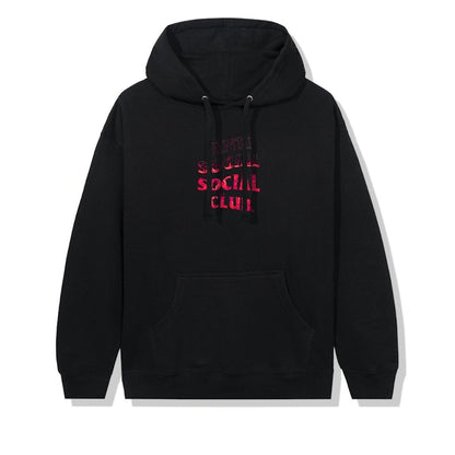 Anti Social Social Club A Fire Inside Pink Flame Hoodie Black