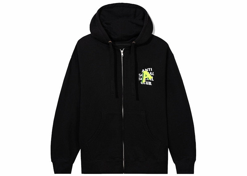 Anti Social Social Club A Is For Zip Hoodie Black