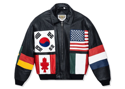 Anti Social Social Club ASSC Vintage Olympic Leather Jacket Black