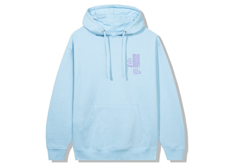 Anti Social Social Club All Talk On A Blog Hoodie Blue