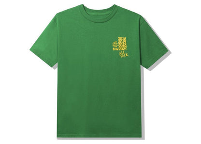 Anti Social Social Club All Talk On A Blog Tee Green