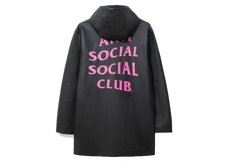 Anti Social Social Club Assc X Stutterheim Raincoat Black