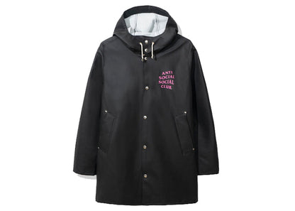 Anti Social Social Club Assc X Stutterheim Raincoat Black