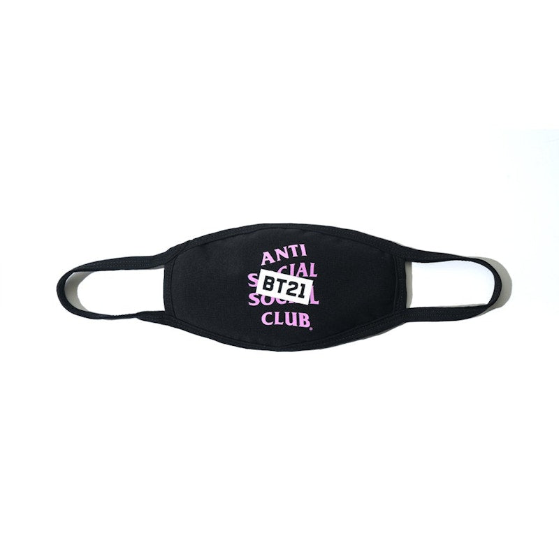 Anti Social Social Club BT21 Purify Facemask Black