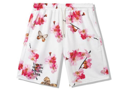 Anti Social Social Club Be My Butterfly Mesh Shorts White